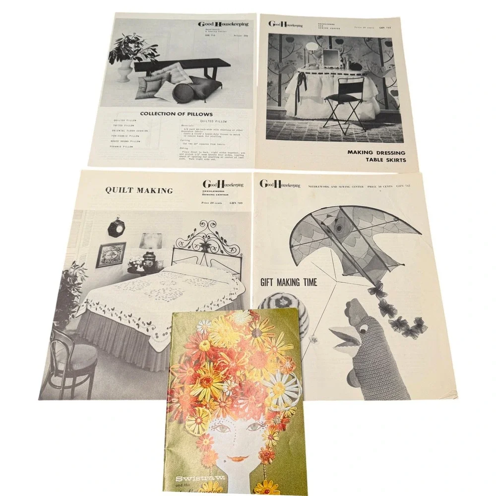 VTG Craft Booklet Lot 15pc Good Housekeeping Studio how to booklets 60s 80s